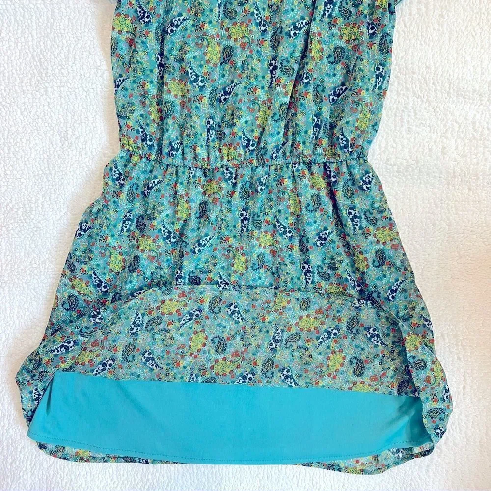 Mossimo Blue Paisley Sleeveless Mini Dress Women’s Size Medium (M)